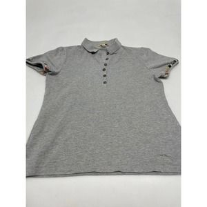 Burberry Brit Polo Short Sleeve Gray M Women's